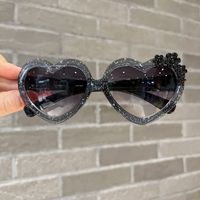Cute Heart Shape Ac Special-shaped Mirror Full Frame Kids Sunglasses sku image 4