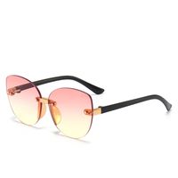 Fashion Gradient Color Ac Cat Eye Frameless Kids Sunglasses sku image 4