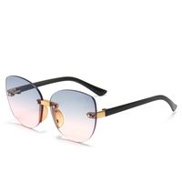 Fashion Gradient Color Ac Cat Eye Frameless Kids Sunglasses main image 3