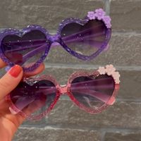 Cute Heart Shape Ac Special-shaped Mirror Full Frame Kids Sunglasses main image 1