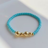 1 Pièce Mode Rond Argile Molle Le Cuivre Perlé Femmes Bracelets sku image 3