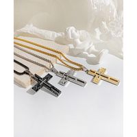 1 Piece Hip-hop Cross Stainless Steel Polishing Men's Necklace main image 3