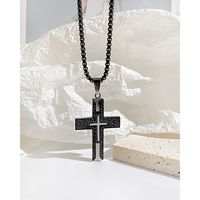 1 Piece Hip-hop Cross Stainless Steel Polishing Men's Necklace main image 4
