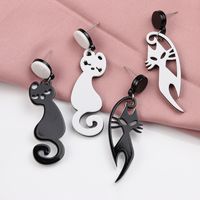 1 Pair Cartoon Style Fox Cat Arylic Women's Drop Earrings main image 1