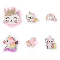 Fashion Rainbow Unicorn Cat Pu Sequins Hair Clip 1 Piece main image 1