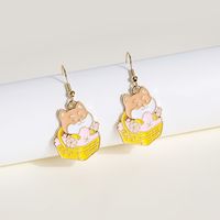 1 Pair Cartoon Style Rabbit Dog Alloy Women's Earrings main image 5