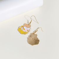 1 Pair Cartoon Style Rabbit Dog Alloy Women's Earrings main image 4