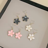 1 Paire Style Simple Fleur Alliage Femmes Boucles D'oreilles main image 1