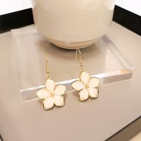 1 Pair Simple Style Flower Alloy Women's Drop Earrings main image 4