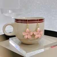 1 Pair Simple Style Flower Alloy Women's Drop Earrings main image 2