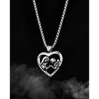 1 Piece Hip-hop Heart Shape Stainless Steel Polishing Halloween Valentine's Day Men's Necklace main image 6