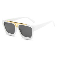 Fashion Square Pc Uv400 Resin Square Inlay Full Frame Men's Sunglasses sku image 3