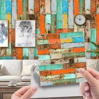 Classical Abstract Color Block Pvc Wall Sticker main image 4