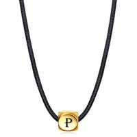 Einfacher Stil Geometrisch Brief Titan Stahl Halskette 1 Stück sku image 16