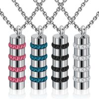 Fashion Geometric Titanium Steel Inlay Artificial Gemstones Necklace 1 Piece main image 1