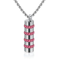 Fashion Geometric Titanium Steel Inlay Artificial Gemstones Necklace 1 Piece sku image 4