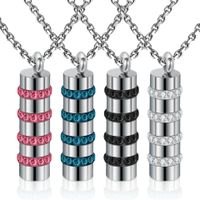 Fashion Geometric Titanium Steel Inlay Artificial Gemstones Necklace 1 Piece main image 2