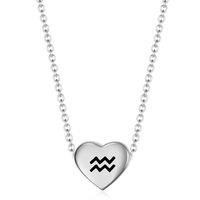 Simple Style Constellation Heart Shape Stainless Steel Titanium Steel Necklace 1 Piece main image 4