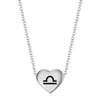 Simple Style Constellation Heart Shape Stainless Steel Titanium Steel Necklace 1 Piece sku image 7