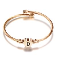 Mode Lettre Forme De Cœur Acier Inoxydable Bracelet 1 Pièce sku image 5