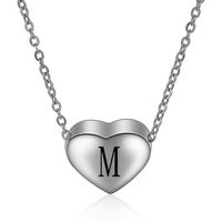 Simple Style Letter Heart Shape Titanium Steel Pendant Necklace 1 Piece sku image 13