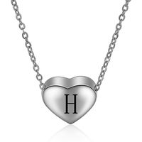 Simple Style Letter Heart Shape Titanium Steel Pendant Necklace 1 Piece sku image 8
