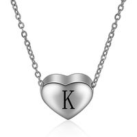 Simple Style Letter Heart Shape Titanium Steel Pendant Necklace 1 Piece sku image 11