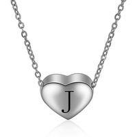 Simple Style Letter Heart Shape Titanium Steel Pendant Necklace 1 Piece sku image 10