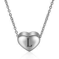 Simple Style Letter Heart Shape Titanium Steel Pendant Necklace 1 Piece sku image 12