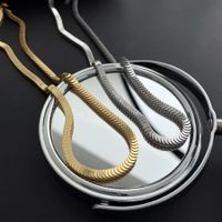 Einfacher Stil Einfarbig Titan Stahl Halskette 1 Stück main image 1