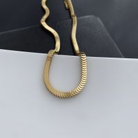 Simple Style Solid Color Titanium Steel Necklace 1 Piece sku image 1