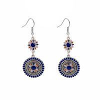 1 Pair Fashion Flower Alloy Metal Women's Drop Earrings sku image 1