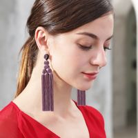 1 Pair Original Design Tassel Dacron Thread Seed Bead Women's Drop Earrings main image 2