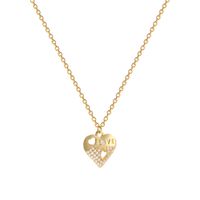 Fashion Heart Shape Titanium Steel Plating Zircon Pendant Necklace 1 Piece main image 4