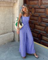Women's Holiday Street Casual Plaid Full Length Jumpsuits main image 5