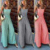 Women's Holiday Street Casual Plaid Full Length Jumpsuits main image 1
