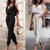 Women's Daily Street Fashion Solid Color Full Length Casual Pants Jumpsuits main image 1