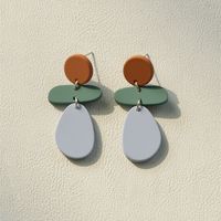 1 Pair Cute Simple Style Heart Shape Flower Soft Clay Women's Drop Earrings sku image 6