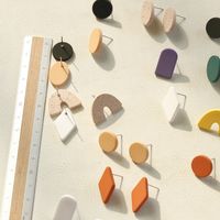 3 Pairs Simple Style Geometric Soft Clay Women's Ear Studs main image 4