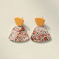 1 Pair Cute Simple Style Heart Shape Flower Soft Clay Women's Drop Earrings sku image 11