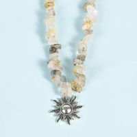 Fashion Geometric Crystal Beaded Necklace sku image 5