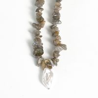 Mode Geometrisch Kristall Perlen Halskette sku image 13