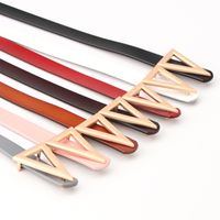 Simple Style Triangle Alloy Leather Buckle Women's Leather Belts 1 Piece main image 4