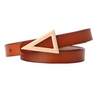 Simple Style Triangle Alloy Leather Buckle Women's Leather Belts 1 Piece main image 3