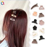 Fashion Solid Color Abs Hair Clip 1 Set main image 4