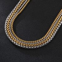 Simple Style Solid Color Titanium Steel Plating Chain Necklace 1 Piece main image 1