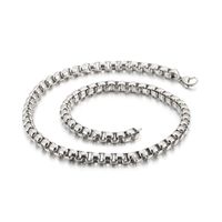 Simple Style Solid Color Titanium Steel Plating Chain Necklace 1 Piece sku image 9