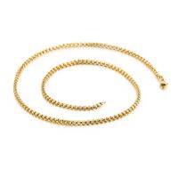 Simple Style Solid Color Titanium Steel Plating Chain Necklace 1 Piece sku image 8