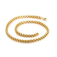 Simple Style Solid Color Titanium Steel Plating Chain Necklace 1 Piece sku image 12