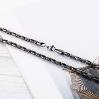 Mode Einfarbig Titan Stahl Überzug Halskette 1 Stück main image 4